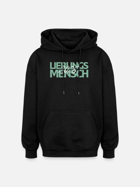 Lieblingsmensch 2026 Mint Script - Oversized Unisex Hoodie - Schwarz