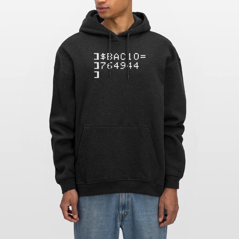 Bacio BAC10 8-bits Esadecimal Code Nerd Pixel Art Sweat à capuche oversize unisexe