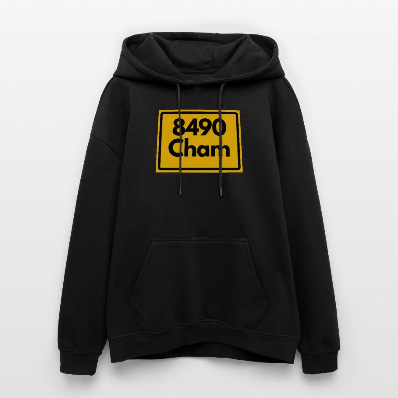 OLD POSTCODE POSTCODE RETRO 8490 CHAM HEIMATSTOLZ Oversized Unisex Hoodie