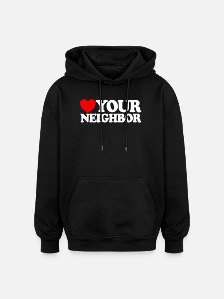 Charité – Foi chrétienne – Jésus - Sweat à capuche oversize unisexe - noir