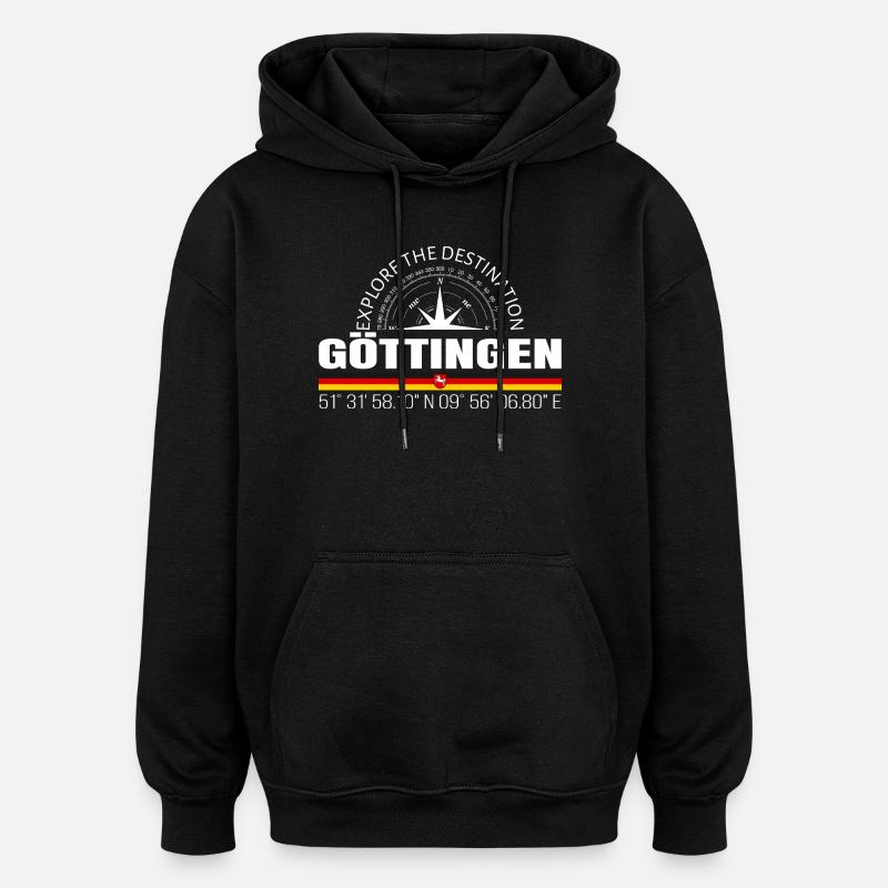 Göttingen - Oversized Unisex Hoodie - Schwarz