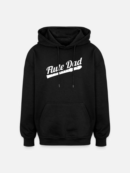 Flute player dad - Oversized Unisex Hoodie - black