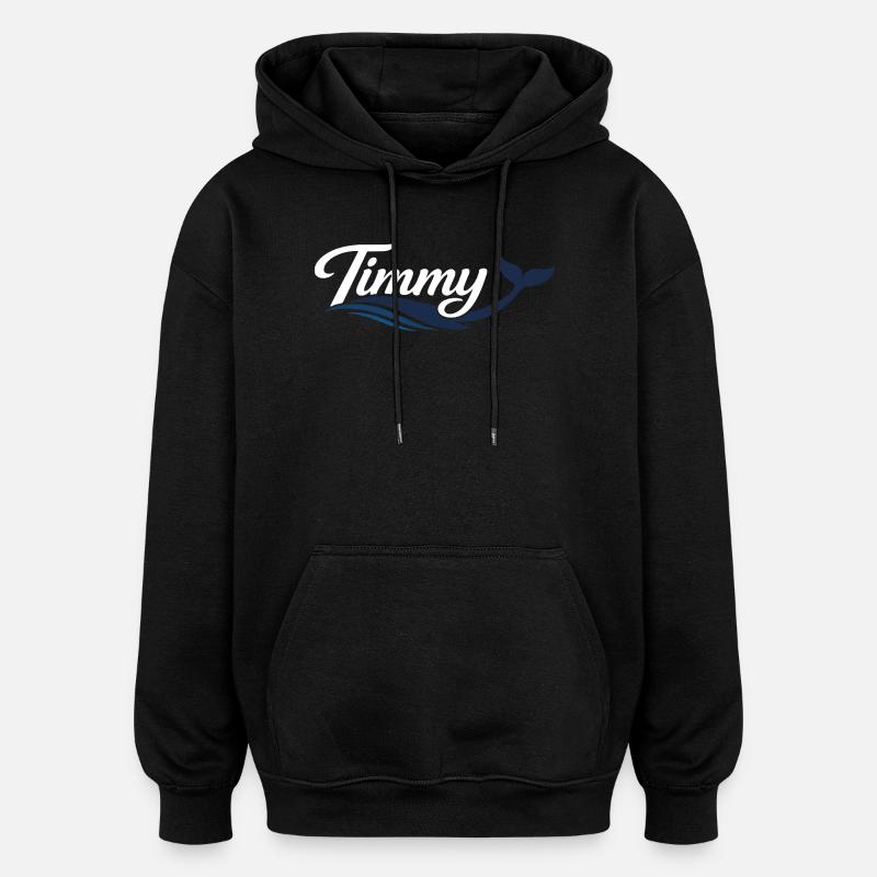 Timmy Wal - Typographie - Sweat à capuche oversize unisexe - noir