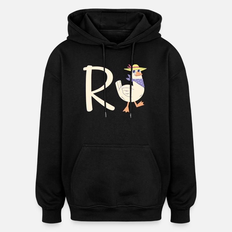 Ente Rente Ruhestand - Oversized Unisex Hoodie - Schwarz