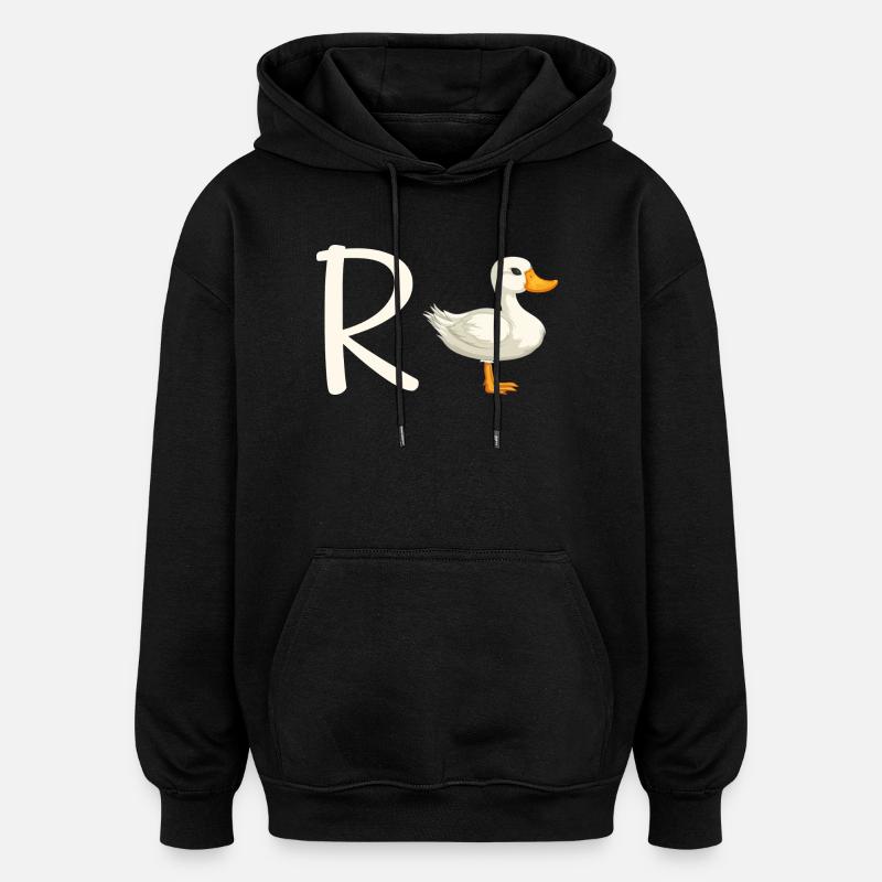Pension avec canard - Sweat à capuche oversize unisexe - noir