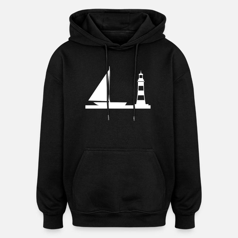 Voile - Sweat à capuche oversize unisexe - noir