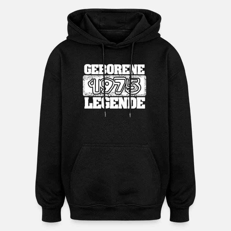 1975 - Oversized Unisex Hoodie - Schwarz