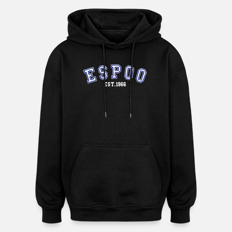 Espoo gegründet 1966 - Oversized Unisex Hoodie - Schwarz