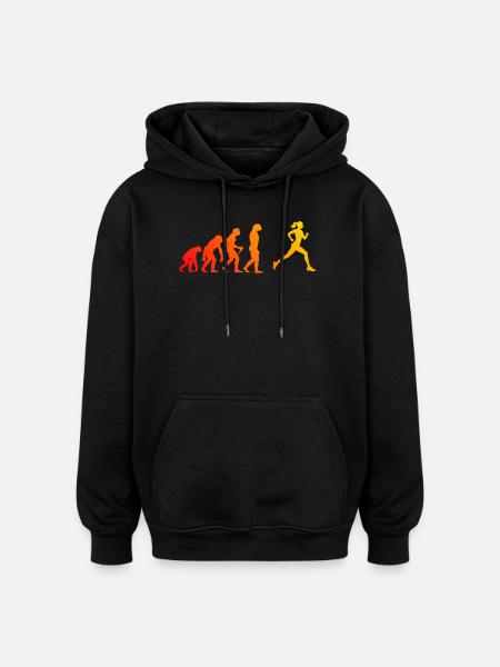 Geschenkidee für eine Running mit Running - Oversized Unisex Hoodie - Schwarz