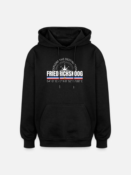 Friedrichskoog - Oversized Unisex Hoodie - Schwarz