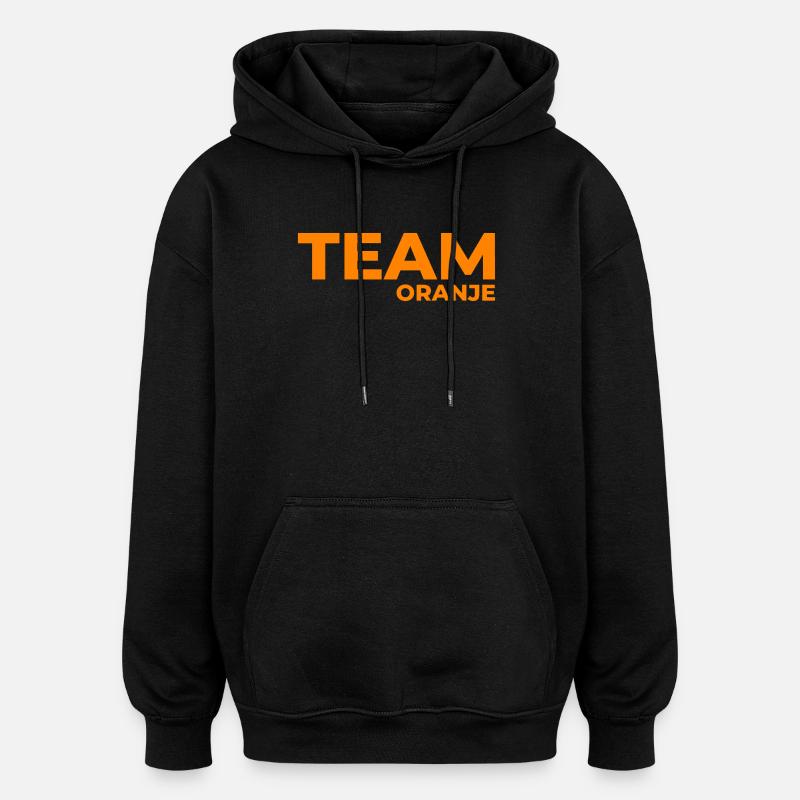 Équipe Oranje - Pays-Bas - Niederlande - Sweat à capuche oversize unisexe - noir