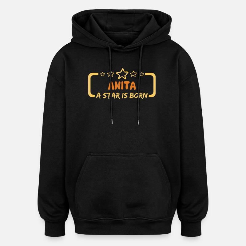 Dire Anita - Sweat à capuche oversize unisexe - noir