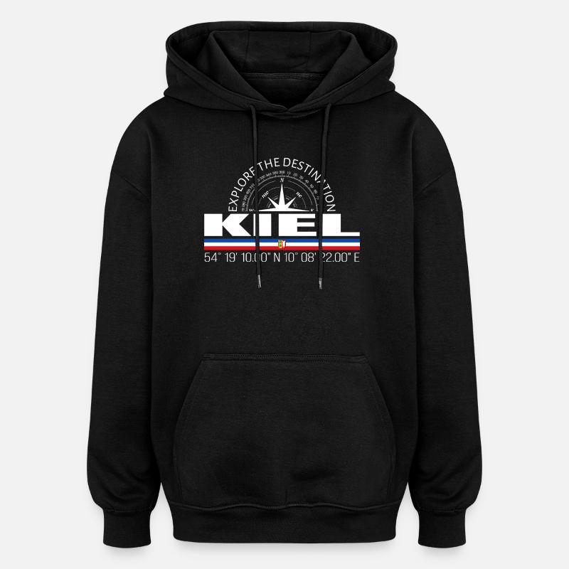 Quille - Sweat à capuche oversize unisexe - noir