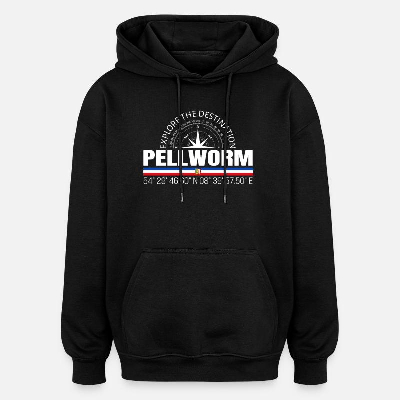 Pellworm - Oversized Unisex Hoodie - black