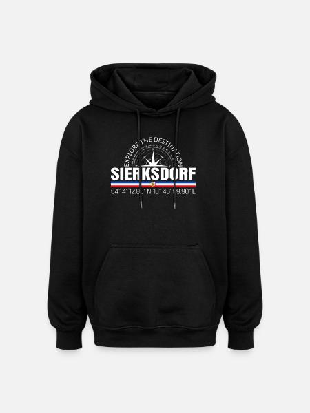 Sierksdorf - Oversized Unisex Hoodie - Schwarz