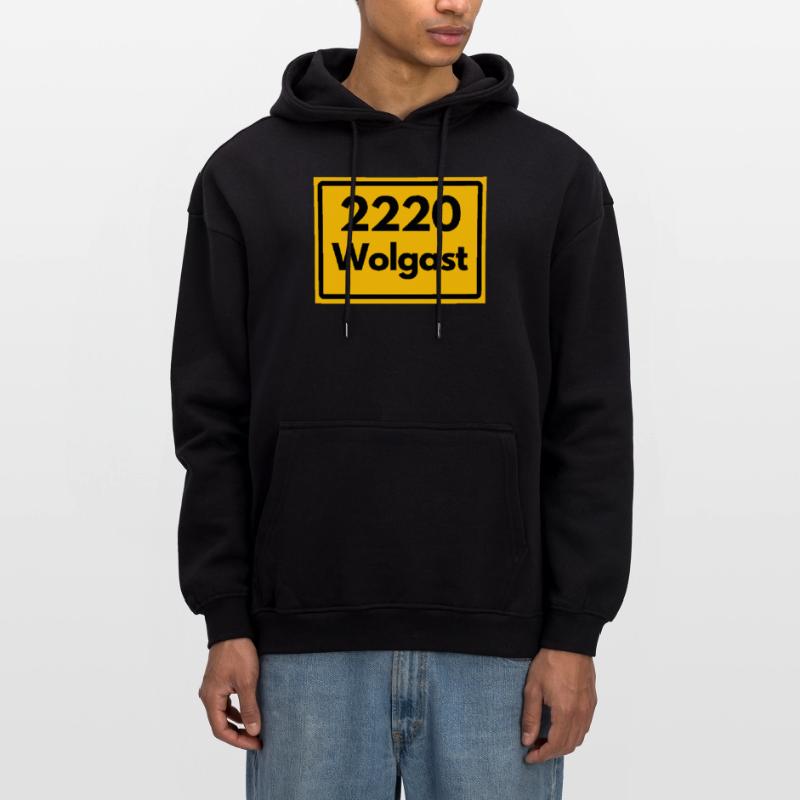 OLD POSTCODE POSTCODE RETRO 2220 WOLGAST HEIMAT Oversized Unisex Hoodie