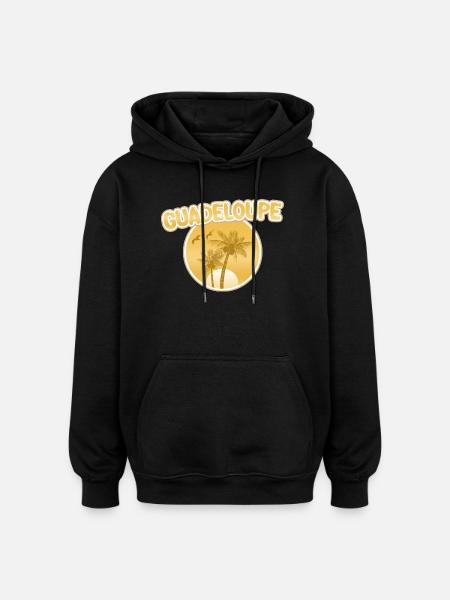 Strand Guadeloupe - Oversized Unisex Hoodie - Schwarz