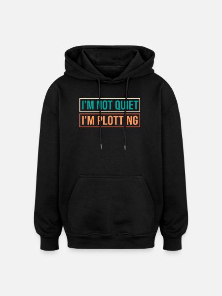 Anxiety Anxious Scaredy Introvert - Oversized Unisex Hoodie - black