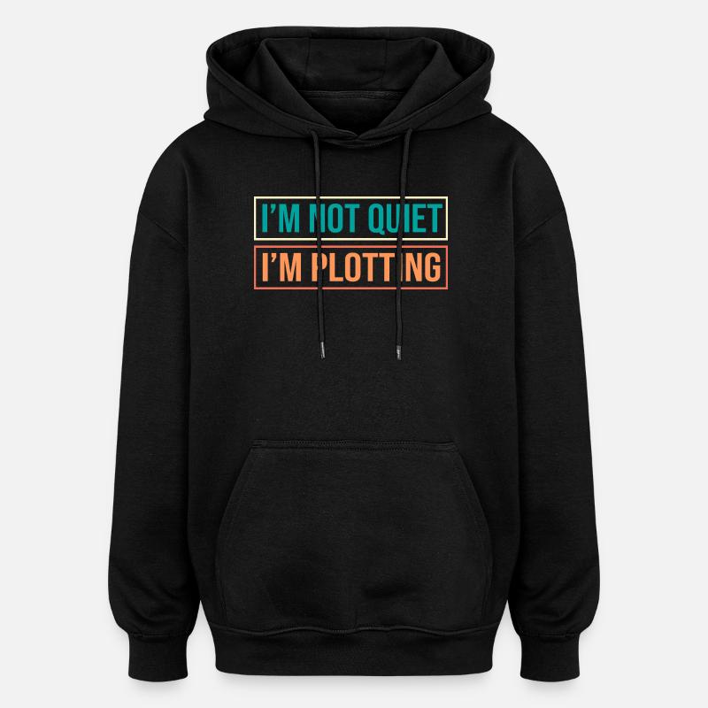 Anxiety Anxious Scaredy Introvert - Oversized Unisex Hoodie - black