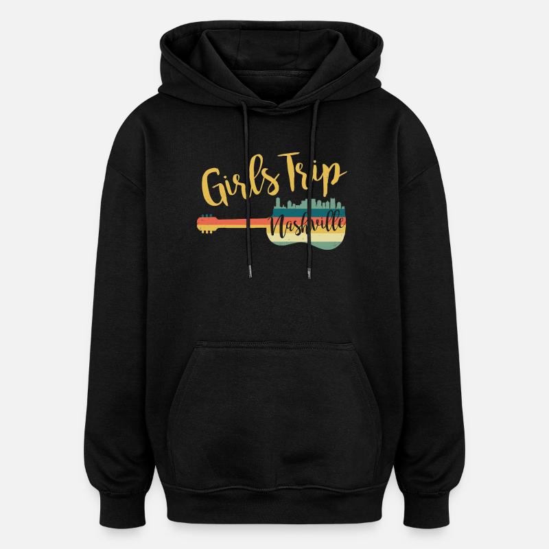 Girl Trip Nashville Guitar - Sweat à capuche oversize unisexe - noir