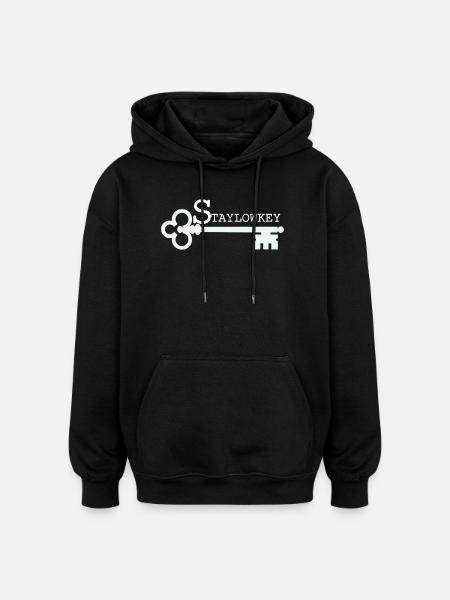 Reste une illustration discrète - Sweat à capuche oversize unisexe - noir