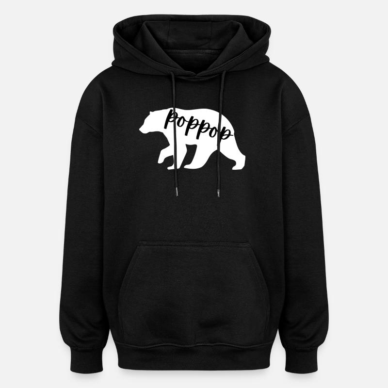 Poppop-Bär - Oversized Unisex Hoodie - Schwarz