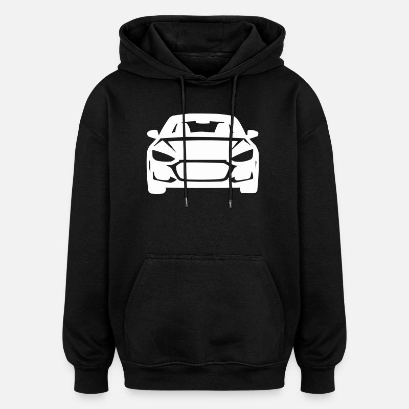 Voiture Silhouette Frontlines - Sweat à capuche oversize unisexe - noir