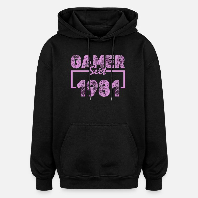 Tippen 1981 - Oversized Unisex Hoodie - Schwarz