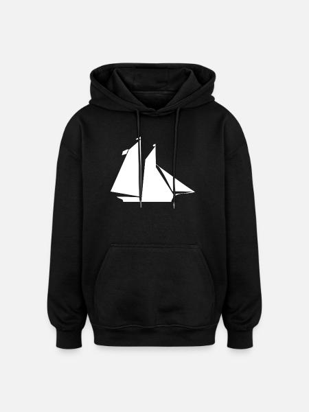 Voile - Sweat à capuche oversize unisexe - noir