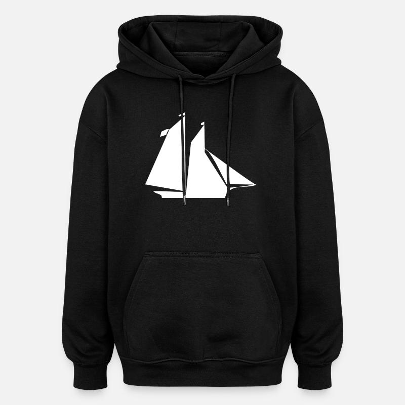 Voile - Sweat à capuche oversize unisexe - noir