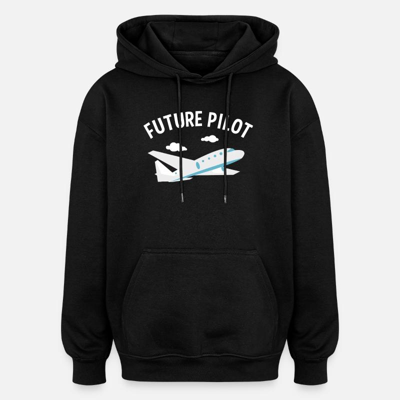 Zukünftiger Pilot Tee - Oversized Unisex Hoodie - Schwarz