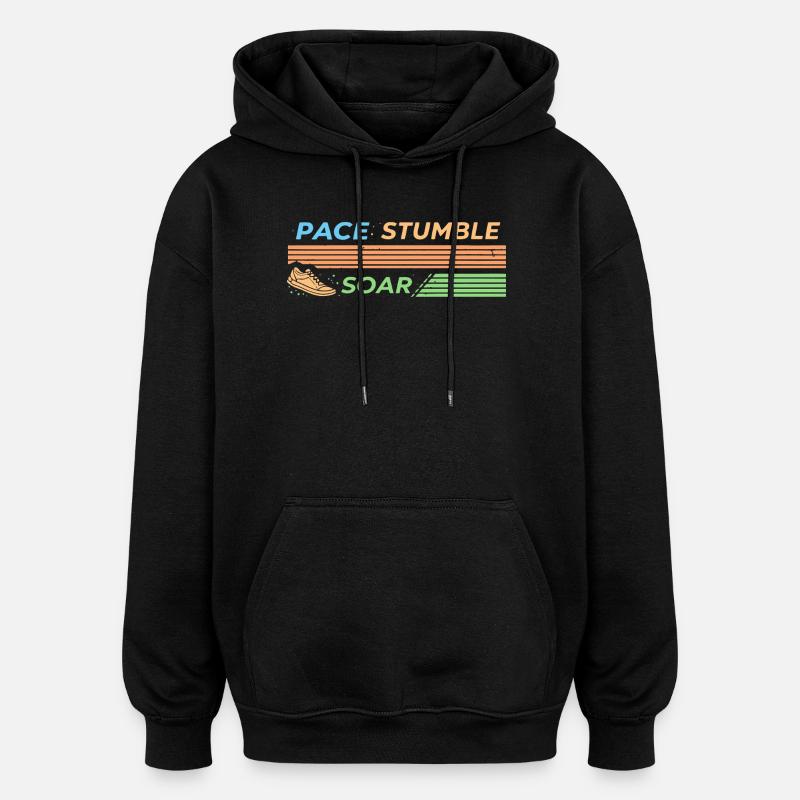 PACE STUMBLE SOAR - Sweat à capuche oversize unisexe - noir