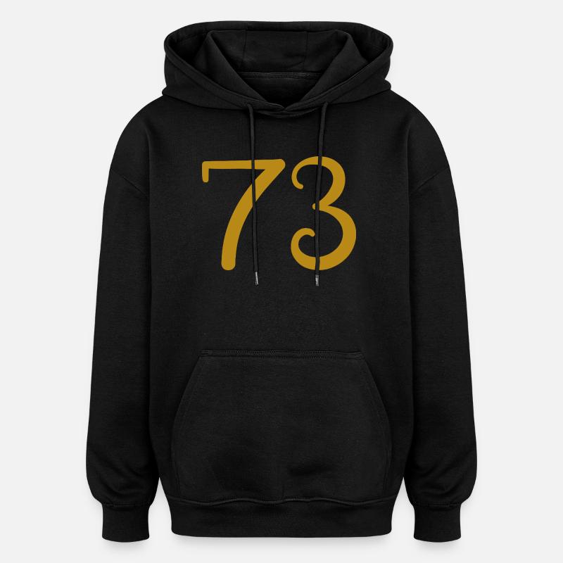 73 - Sweat à capuche oversize unisexe - noir