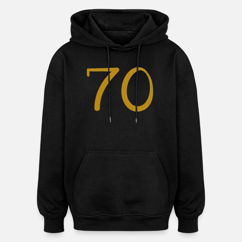 70 - Sweat à capuche oversize unisexe - noir