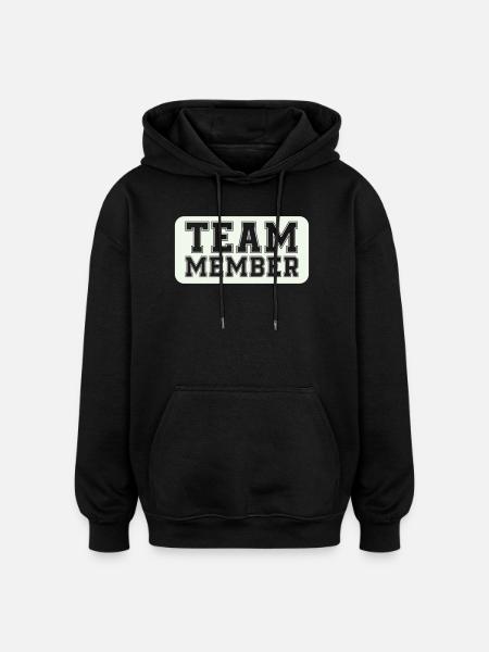 Varsity-style team member - Oversized Unisex Hoodie - black