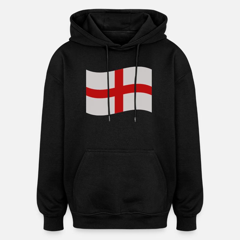 Drapeau anglais - Sweat à capuche oversize unisexe - noir