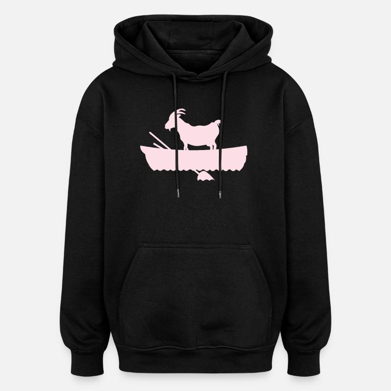 G.O.A.T. Ziege im Boot rosa - Oversized Unisex Hoodie - Schwarz