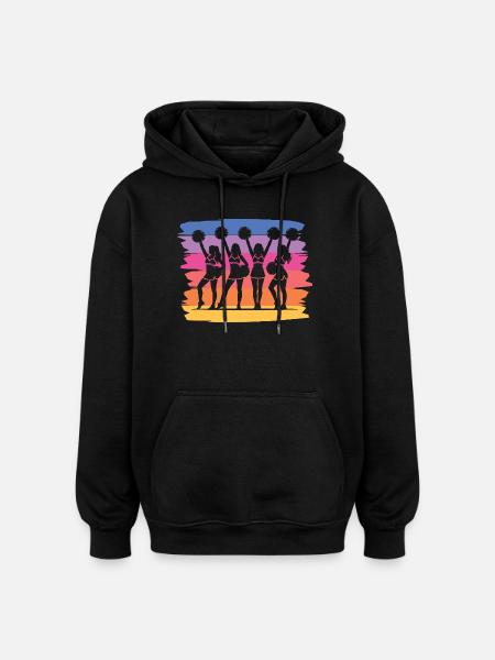 Cheerleader Cheer Mom Cheerleading - Oversized Unisex Hoodie - black