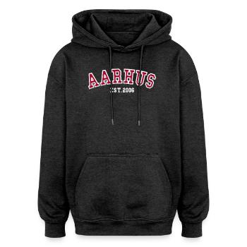 Aarhus Fondé en 2006 - Sweat à capuche oversize unisexe - charbon - Devant - Noah (186cm)