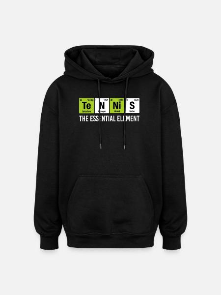 Tennis Essential Element Funny Chemistry - Oversized Unisex Hoodie - black
