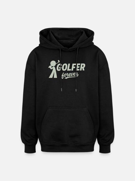 Golfer Forever Silhouette - Oversized Unisex Hoodie - black