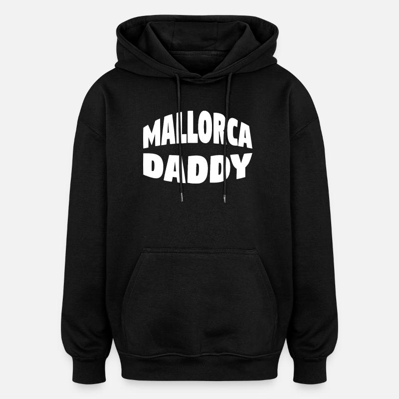 Papa de Majorque - Sweat à capuche oversize unisexe - noir