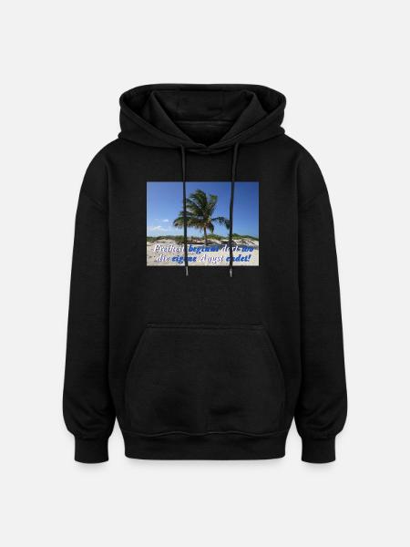 Freiheit - Oversized Unisex Hoodie - Schwarz
