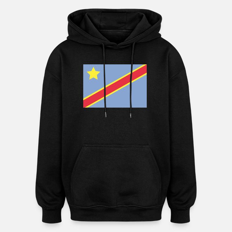 Kongoflagge - Oversized Unisex Hoodie - Schwarz