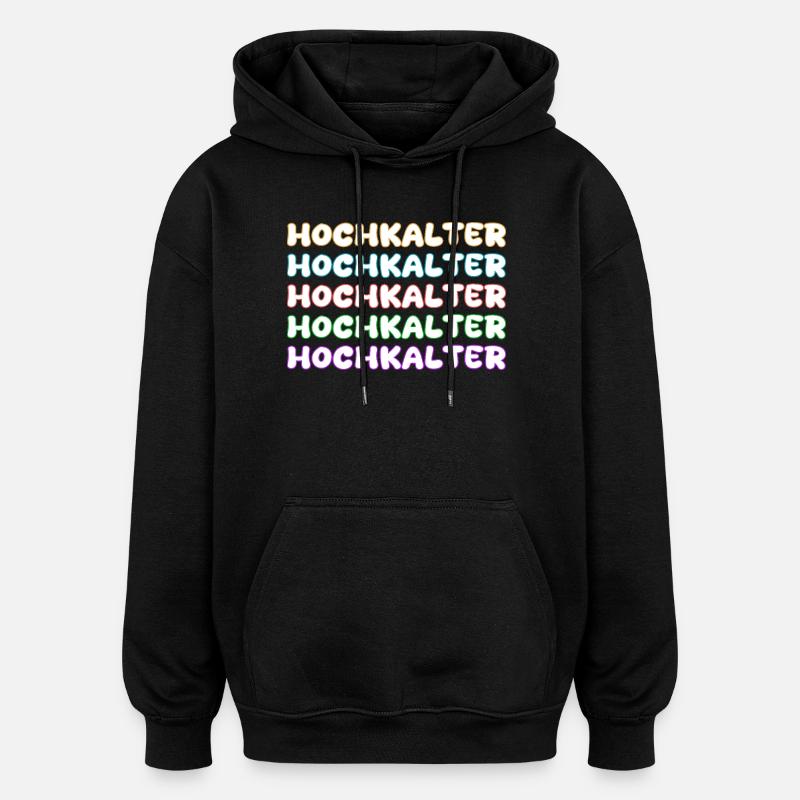 Bergsteigen Hochkalter - Oversized Unisex Hoodie - Schwarz