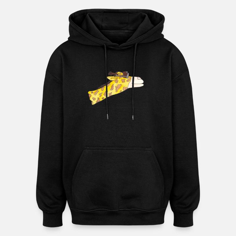 Giraffe in the wind - Oversized Unisex Hoodie - black