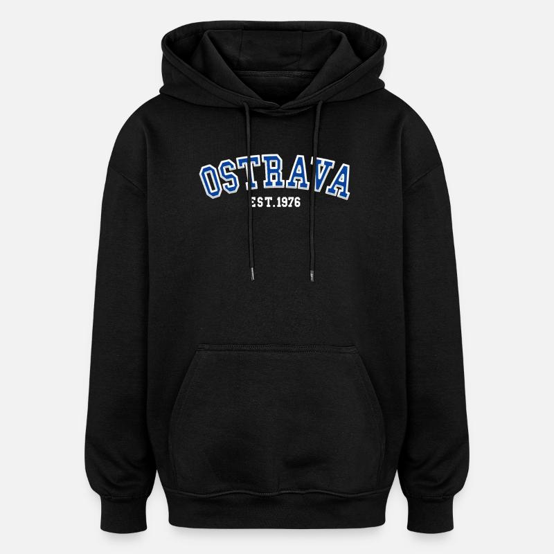 Ostrava fondée en 1976 - Sweat à capuche oversize unisexe - noir