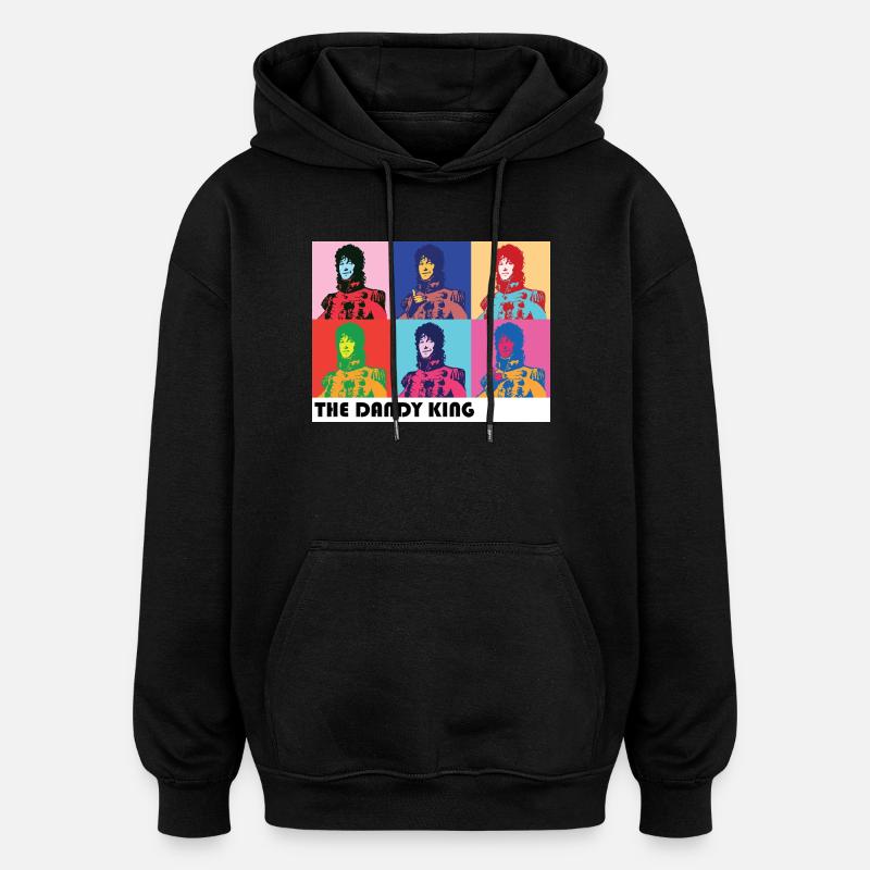 Dandy King Pop-Art-Porträt - Oversized Unisex Hoodie - Schwarz