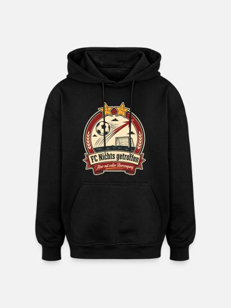 FC Nichts getroffen - Oversized Unisex Hoodie - Schwarz