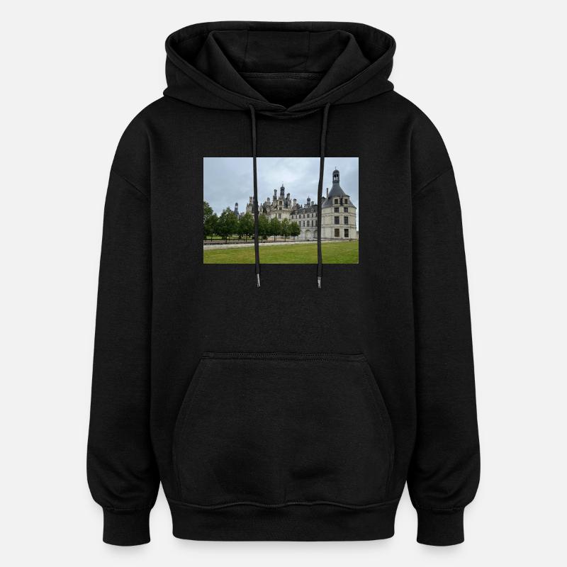 Chateau de Chambord - Sweat à capuche oversize unisexe - noir